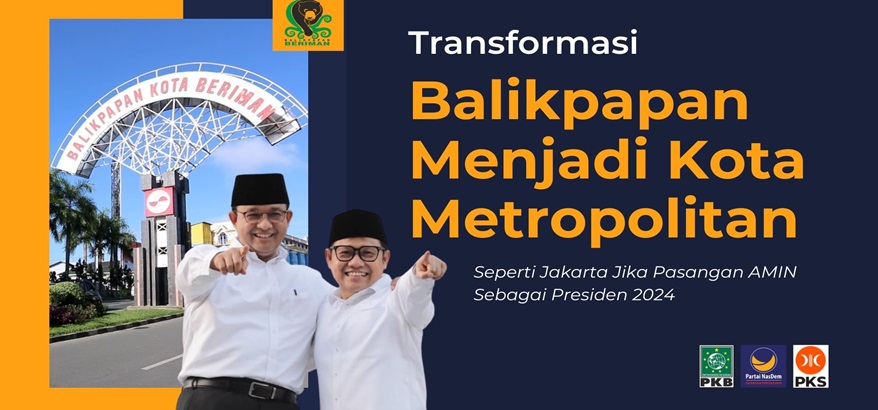 Transformasi Balikpapan Menjadi Kota Metropolitan Seperti Jakarta Jika Pasangan AMIN Sebagai Presiden 2024