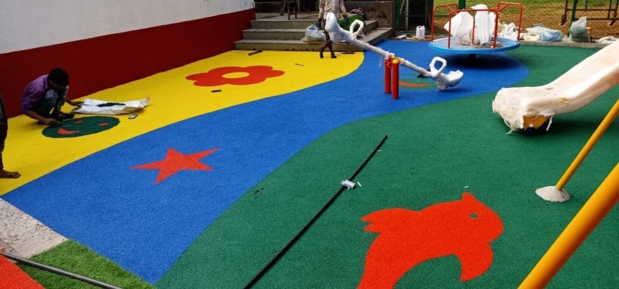 Desain Lantai TK yang Aman dan Menarik dengan Rubber Flooring